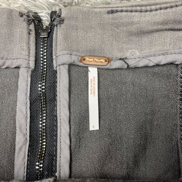 Free People Skirt Woman 8 Gray Modern Novelty Mini Skirt Denim Preppy - Picture 6 of 7